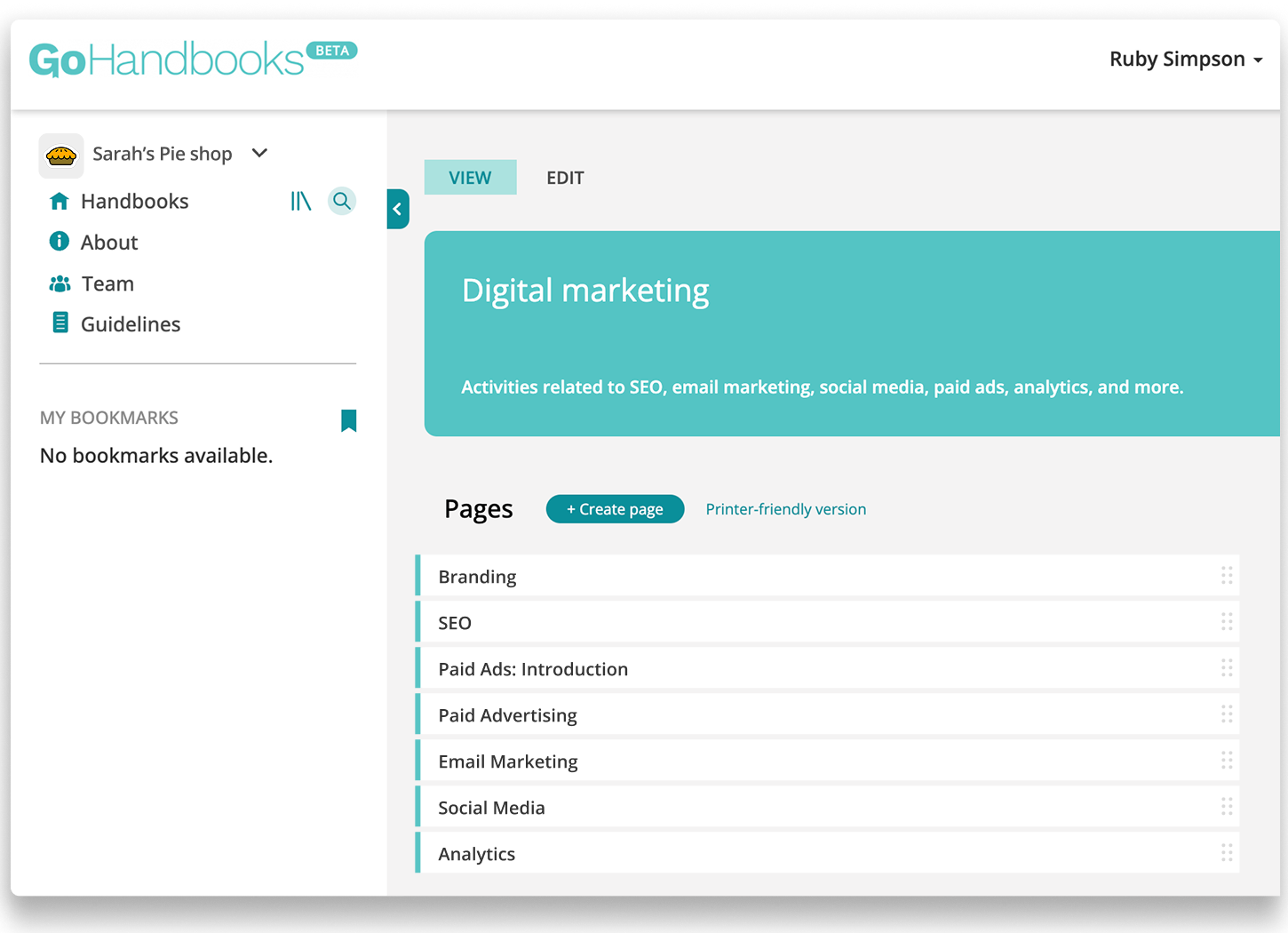 GoHandbooks desktop